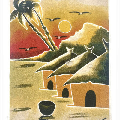Authentic African Sand Painting - African Sand Painting #10