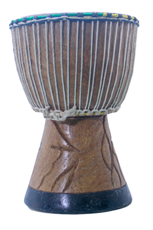 Handcrafted Senegal jembe drum 24" tall