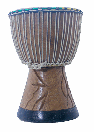 Handcrafted Senegal Jembe 16" tall