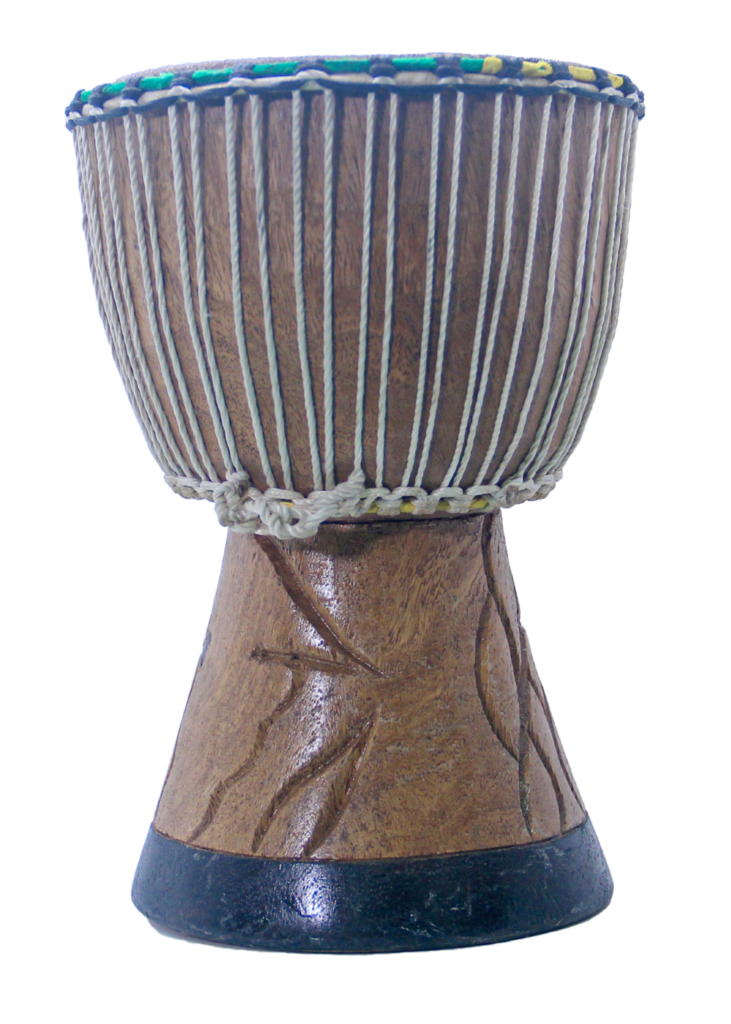 Handcrafted Senegal jembe drum 24" tall