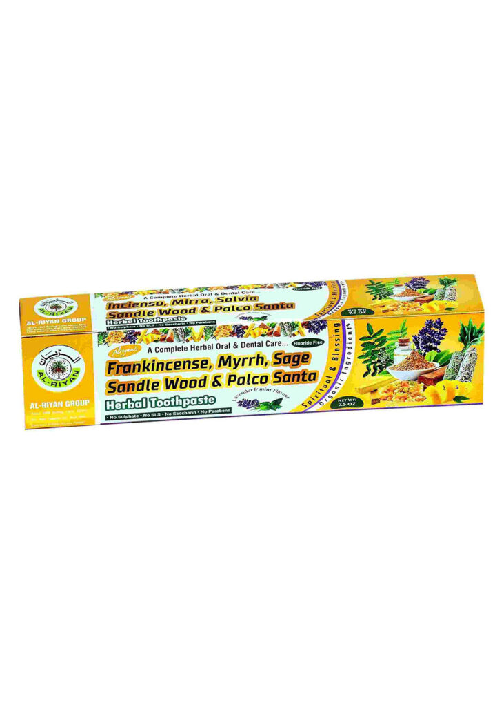 Frankincense, Myrrh, Sage, Sandle Wood & Palco Santa Herbal Toothpaste