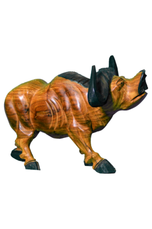 Wooden Cow Carving 13in