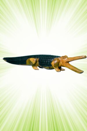 Wooden Crocodile Carving 50in