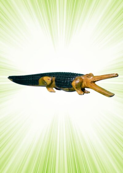 Wooden Crocodile Carving 80in