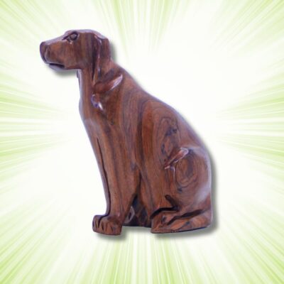 Wooden Dog Carving 20in -Black