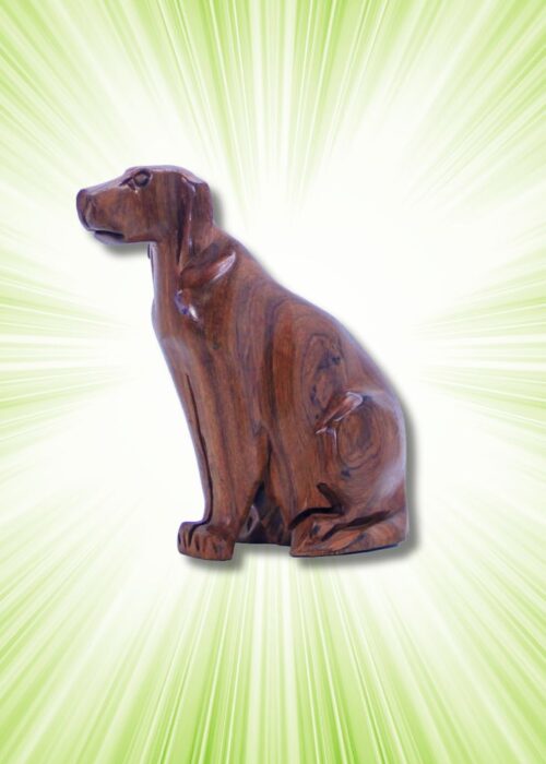 Wooden Dog Carving 20in -Black