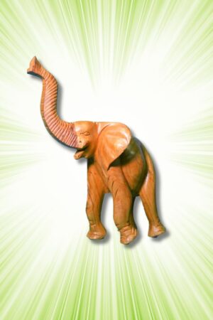 Wooden Elephant Carving 10 inches - 2