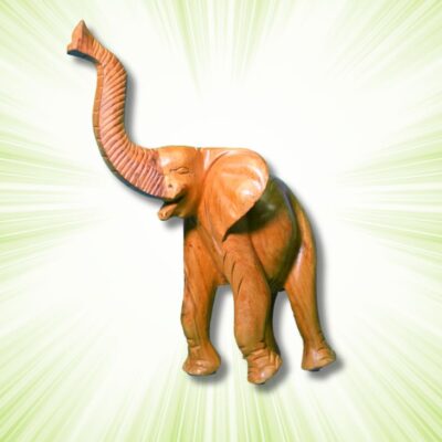 Wooden Elephant Carving 10 inches - 2
