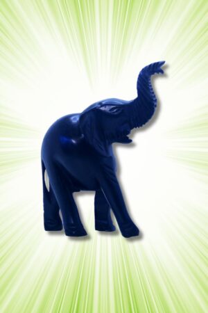 Wooden Elephant Carving 8in - Black