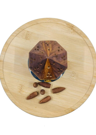 Wooden Octagon Pyramid Cone Burner for Insense - Image 5