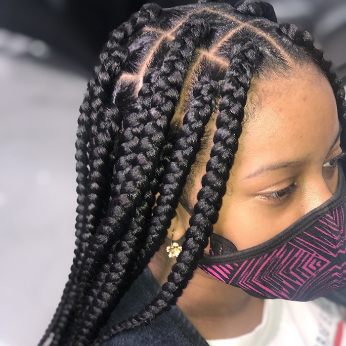 Kid's Large Single Braids $100+ (4hrs & 45min)
