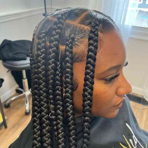 Medium Knotless Braids $180+ (6hrs & 45min) - Image 2