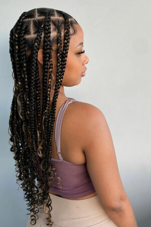 Medium Goddess Braids $250+ (7hrs & 45min)