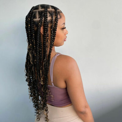 Medium Goddess Braids $250+ (7 hours)