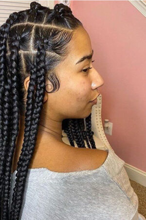 Large Goddess Braids $200+ (5hrs & 45min)